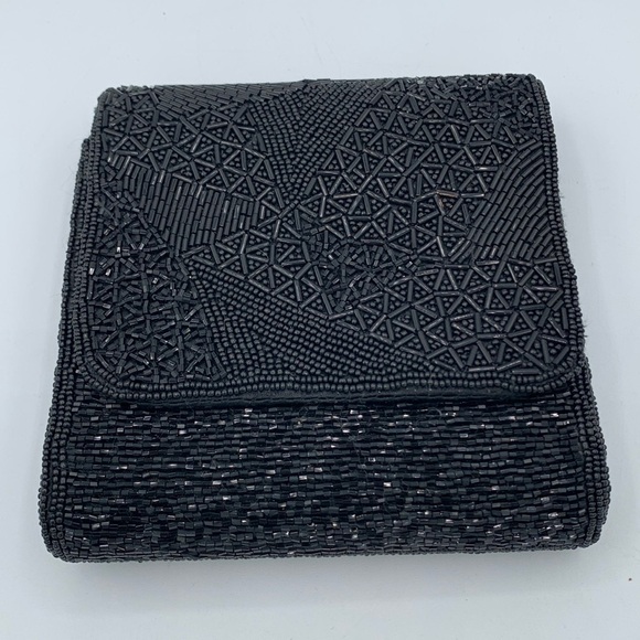 Small Vintage Beaded Clutch, no strap, good condition, unbranded - Picture 1 of 6